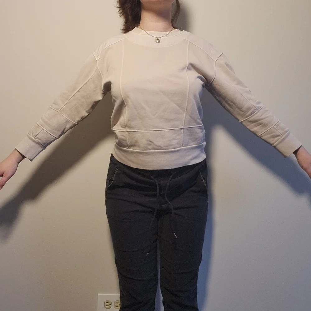 Reiss Anais Off White Thick High Quality Cotton Crewneck Sweatshirt M - Picture 7 of 11